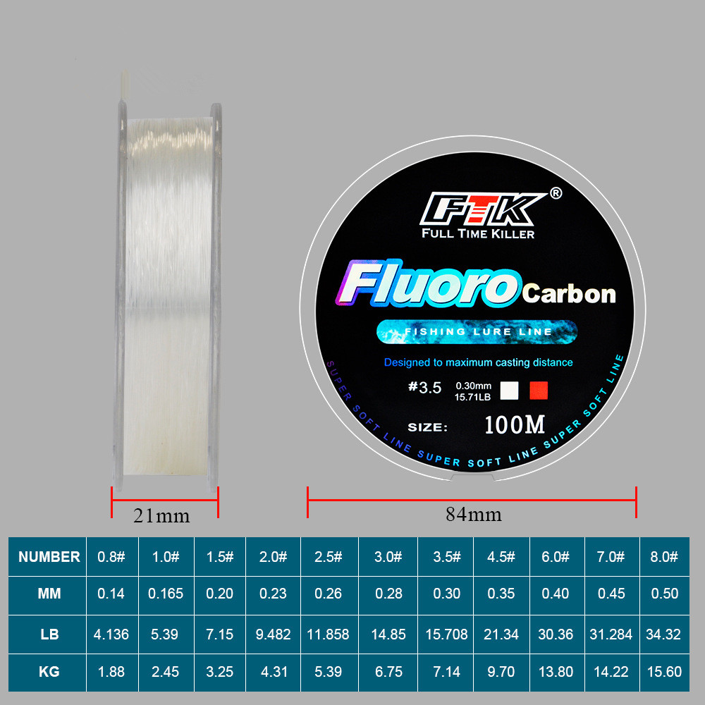 100m Fluorocarbon Bait Fishing - đánh giá và giá Fluorocarbon Line